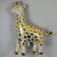 Шар (45''/114 см) Фигура, Жираф, Бежевый/Золото